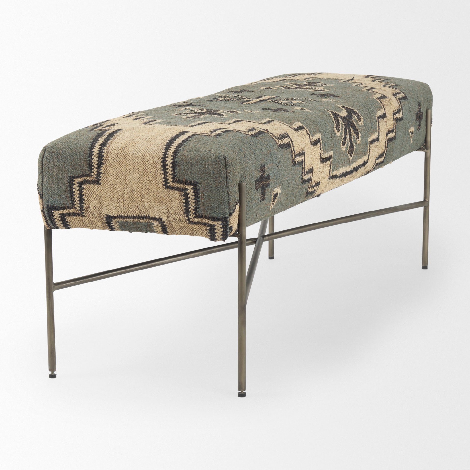 Avery I Multi Colored Upholstered Accent Bench