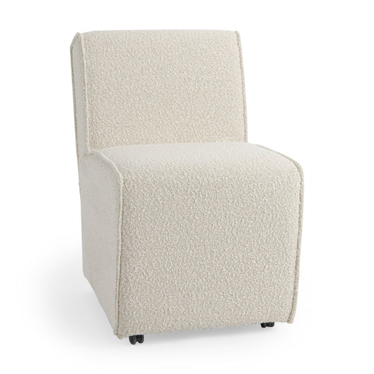 Damon Cream-Toned Fabric Dining Chair- Set of 2 - Elite Maison