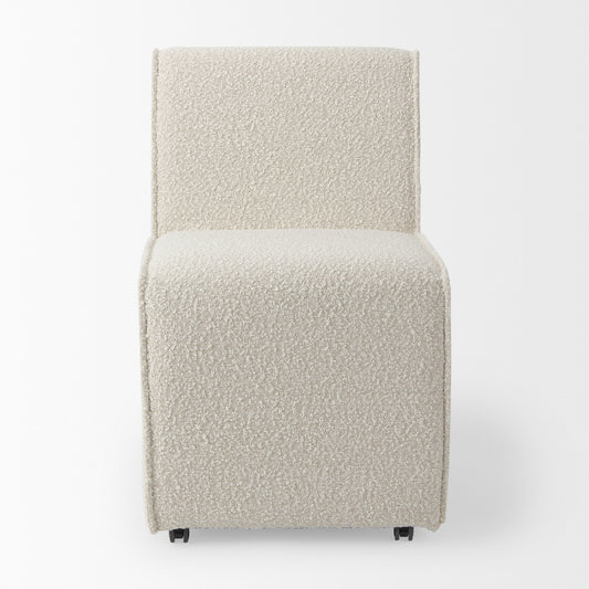 Damon Cream-Toned Fabric Dining Chair- Set of 2 - Elite Maison