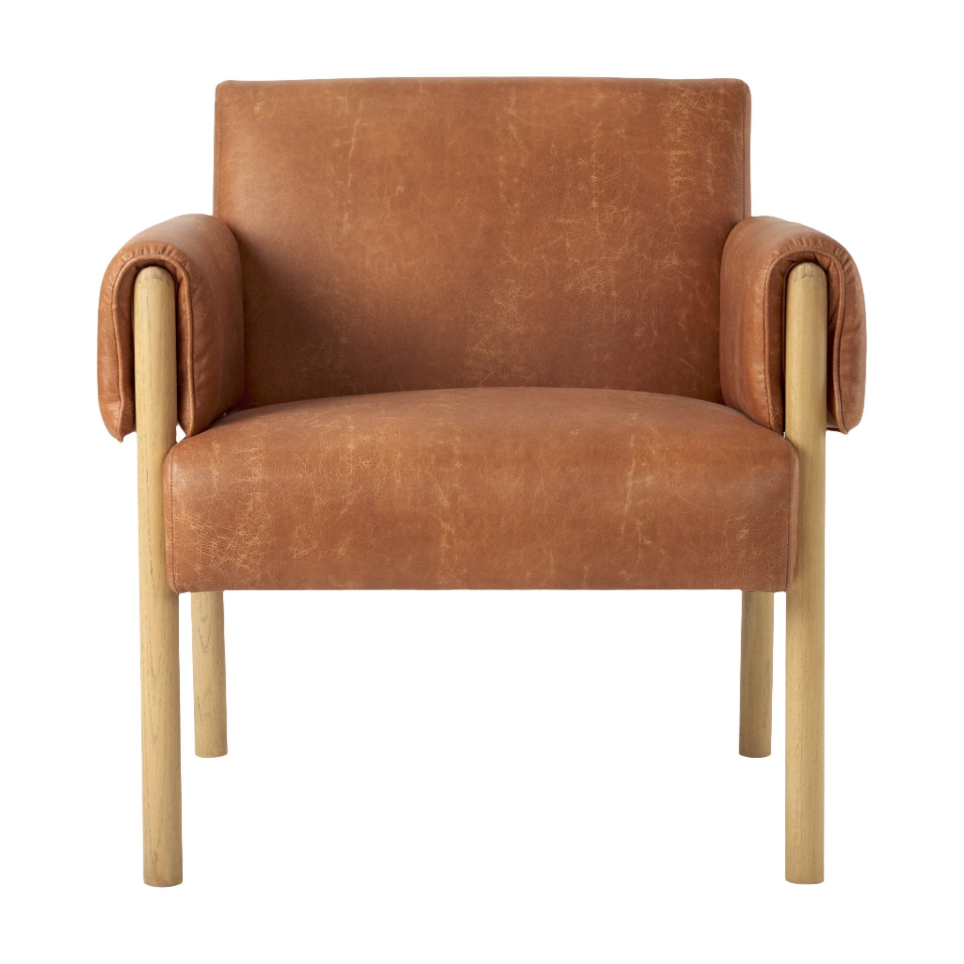 Ashton Faux Leather Fabric Accent Chair