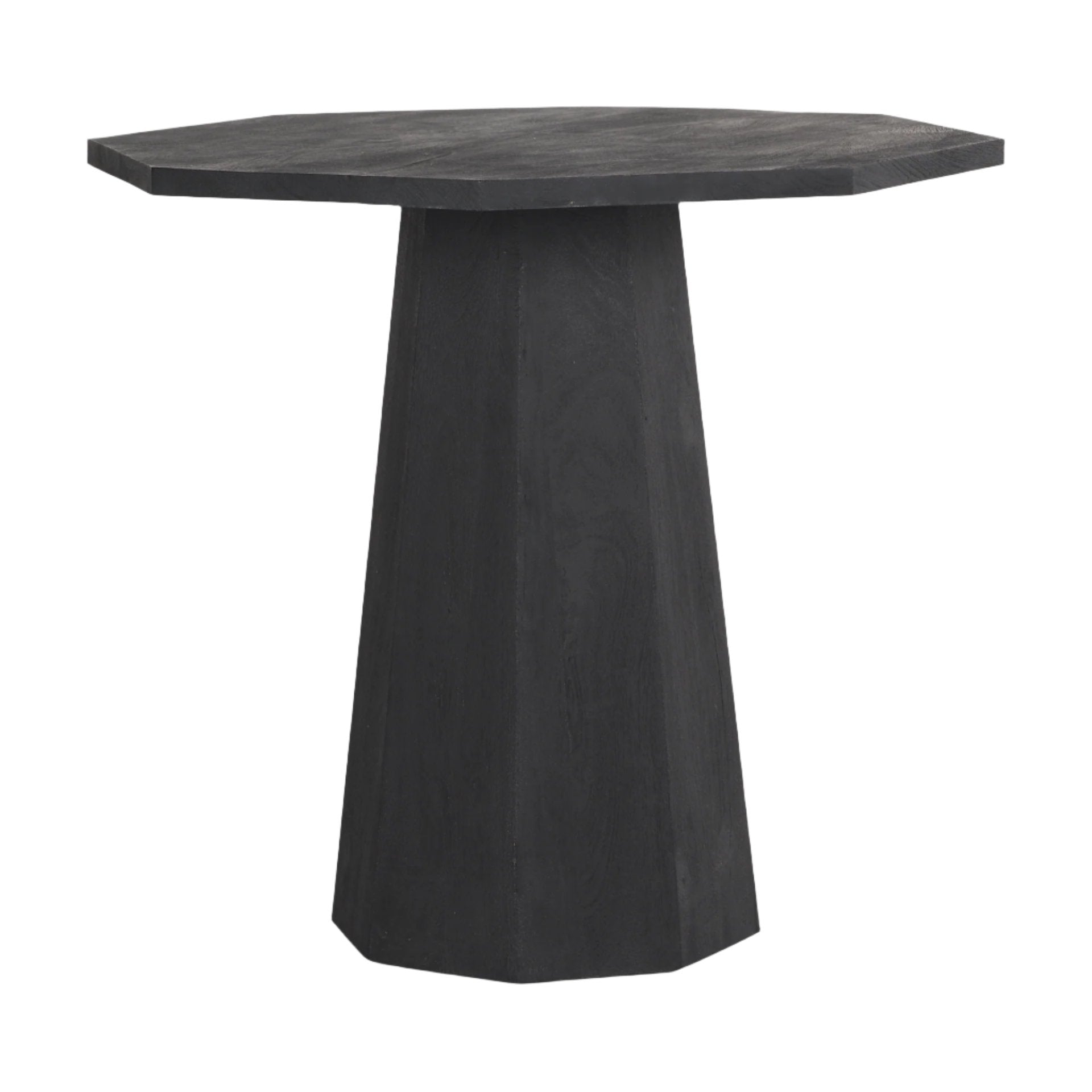 Maxine Hexagonal Dark Wood Foyer Table