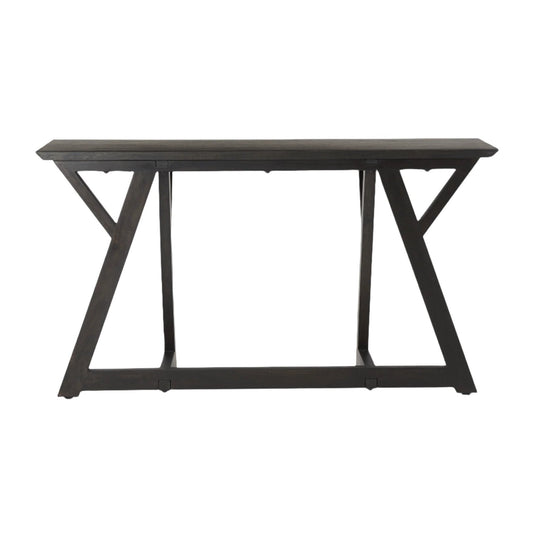 Jennings Dark Brown Wood Console Table - Elite Maison