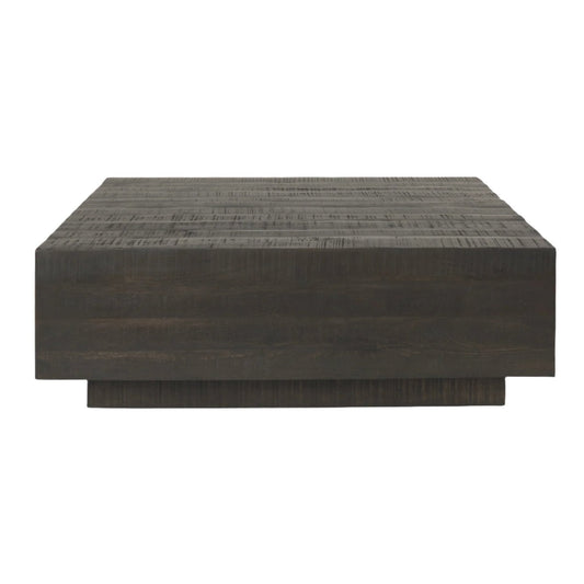 Mercana Hayden wood square coffee table with natural grain finish, modern centerpiece for living room decor