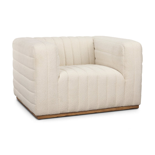 Ricciardo Cream Boucle Upholstered Arm Chair - Elite Maison