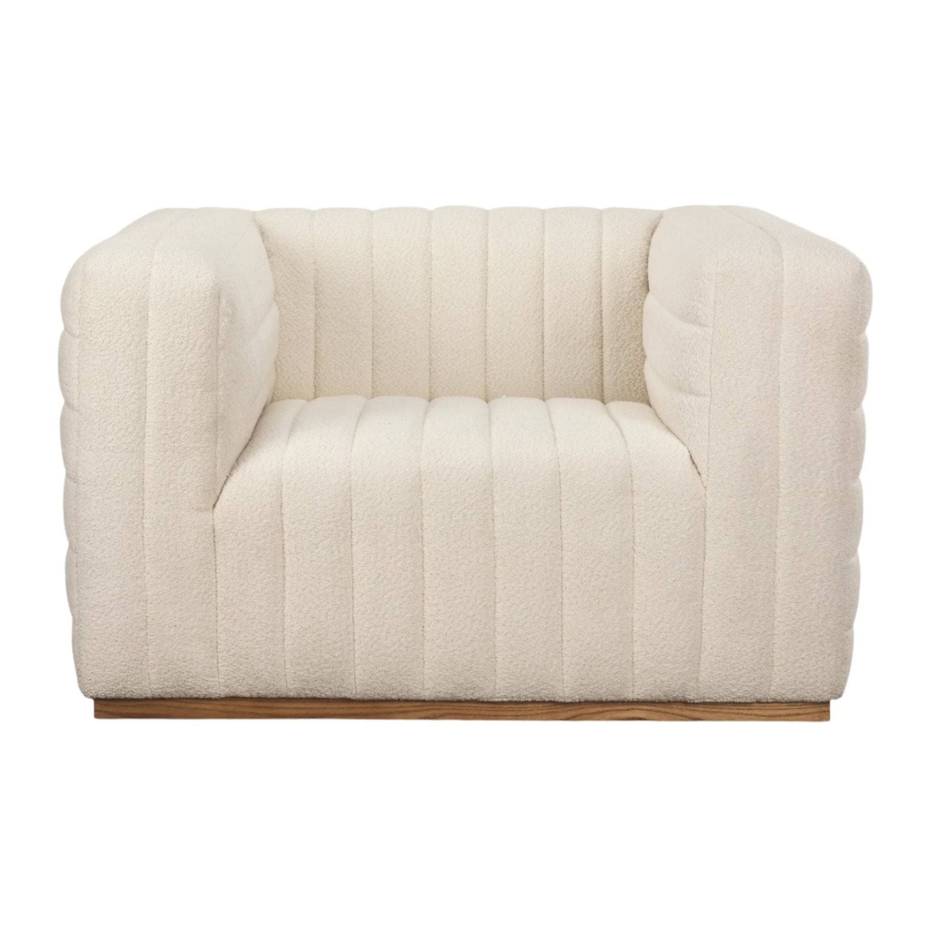 Ricciardo Cream Boucle Upholstered Arm Chair