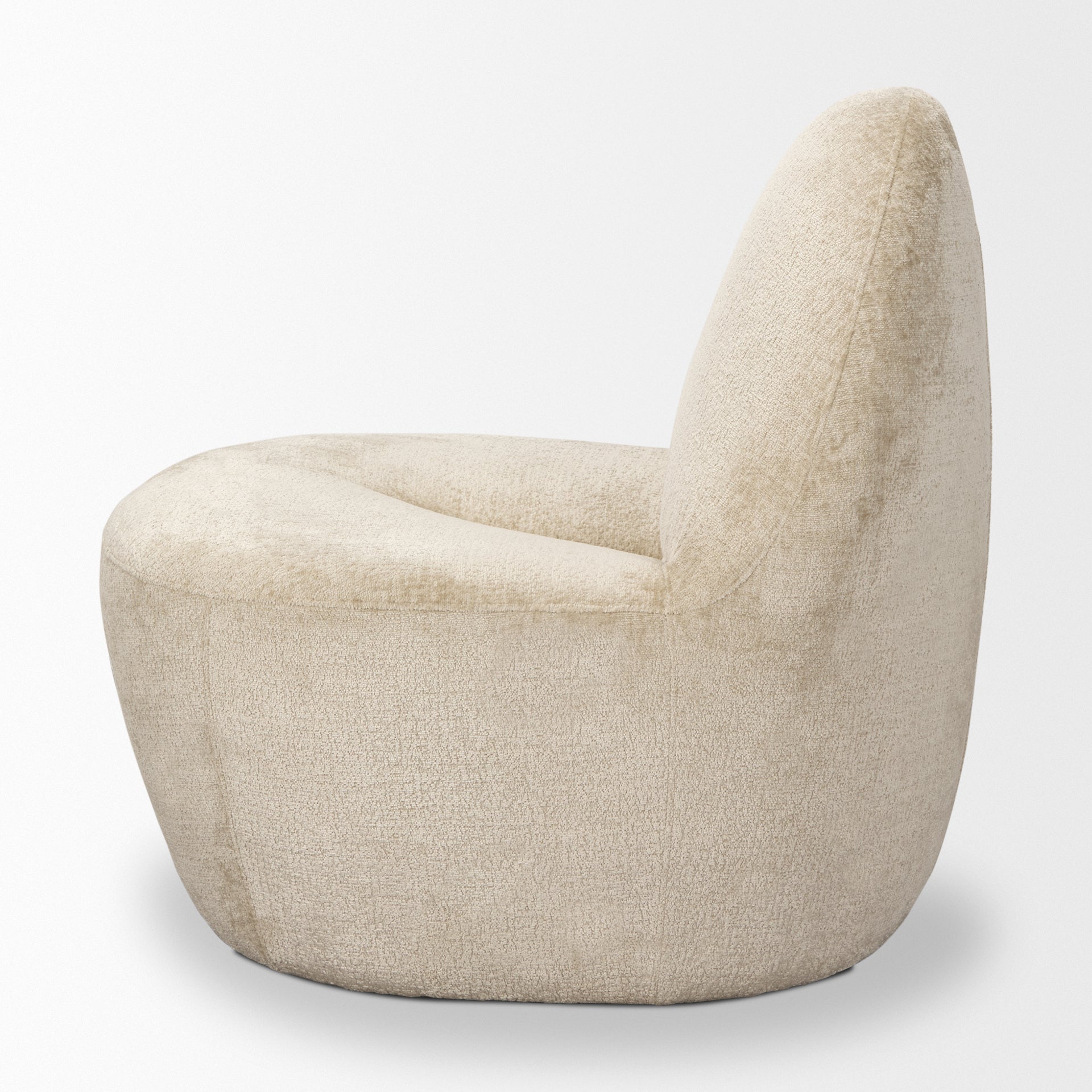 Beverly Beige Chenille Accent Chair