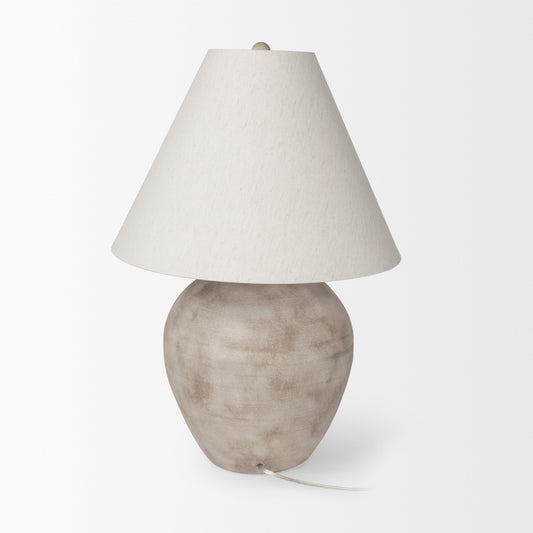 Marvin Taupe Ceramic Table Lamp - Elite Maison