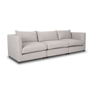 Halston 3 Piece Light Gray Sofa Set