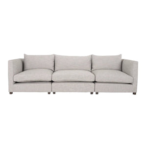 Halston 3 Piece Light Gray Sofa Set