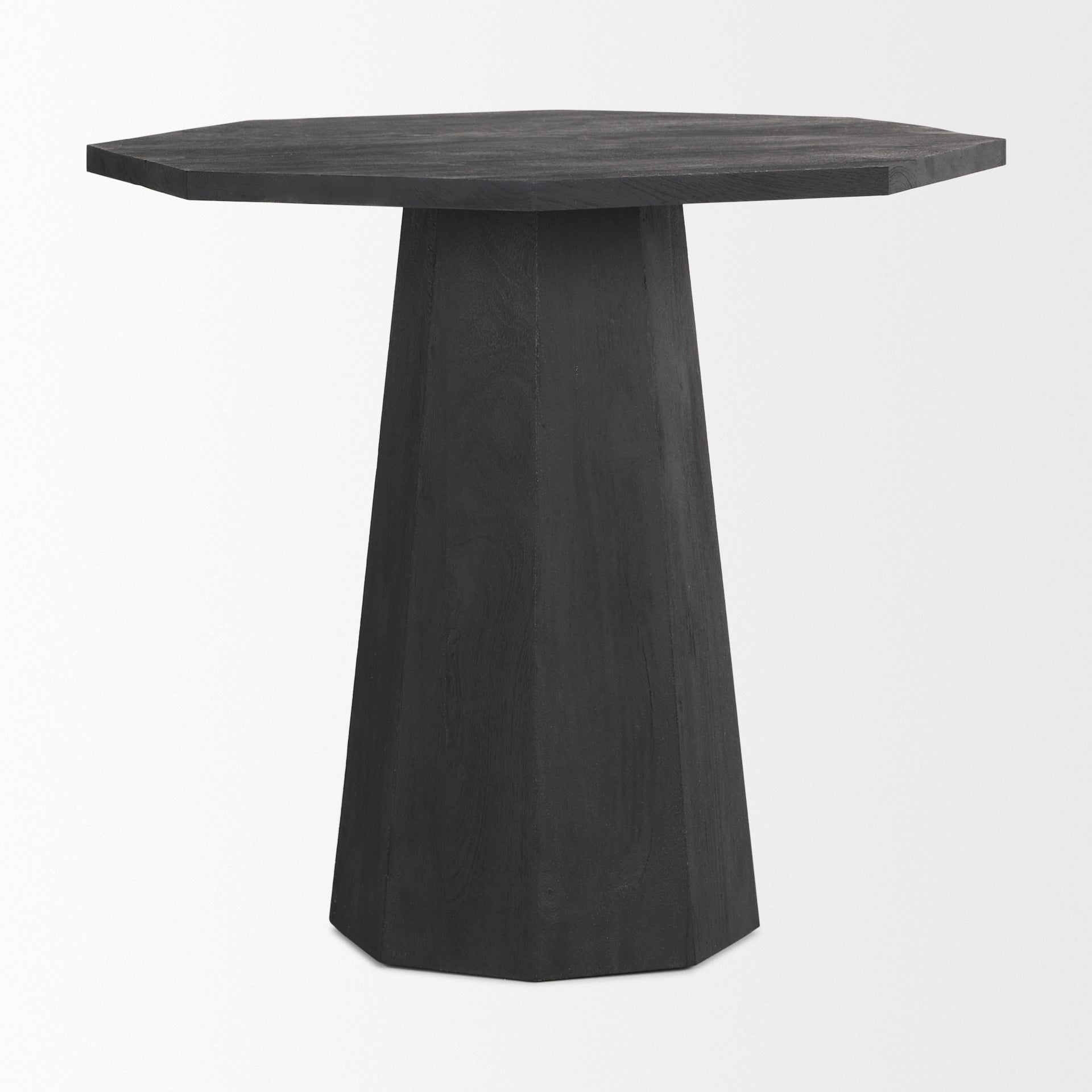 Maxine Hexagonal Dark Wood Foyer Table