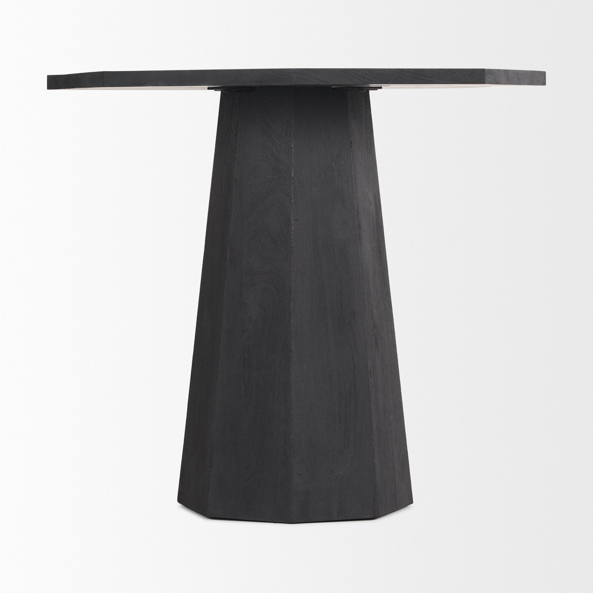 Maxine Hexagonal Dark Wood Foyer Table