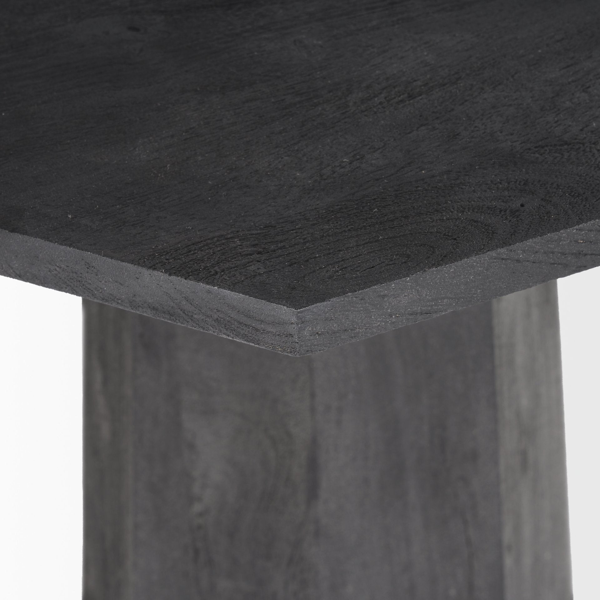 Maxine Hexagonal Dark Wood Foyer Table