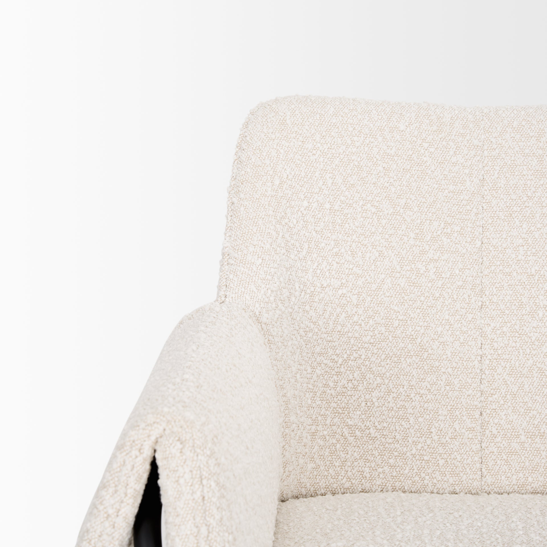 Brently Accent Chair w/ Cream Boucle Fabric