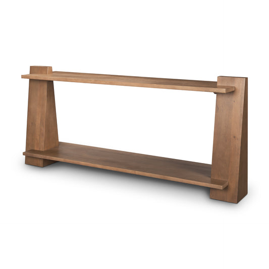 Eula Medium Brown Wood Console Table - Elite Maison