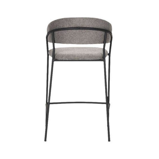 Mercana Carolyn counter stool with metal frame and fabric seat, showcasing a modern design for kitchen or bar seating.