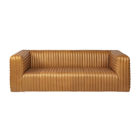 Ricciardo Leather Wrapped 3- Seater Sofa - Elite Maison