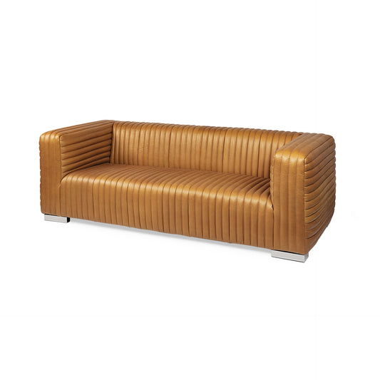 Ricciardo Leather Wrapped 3- Seater Sofa - Elite Maison