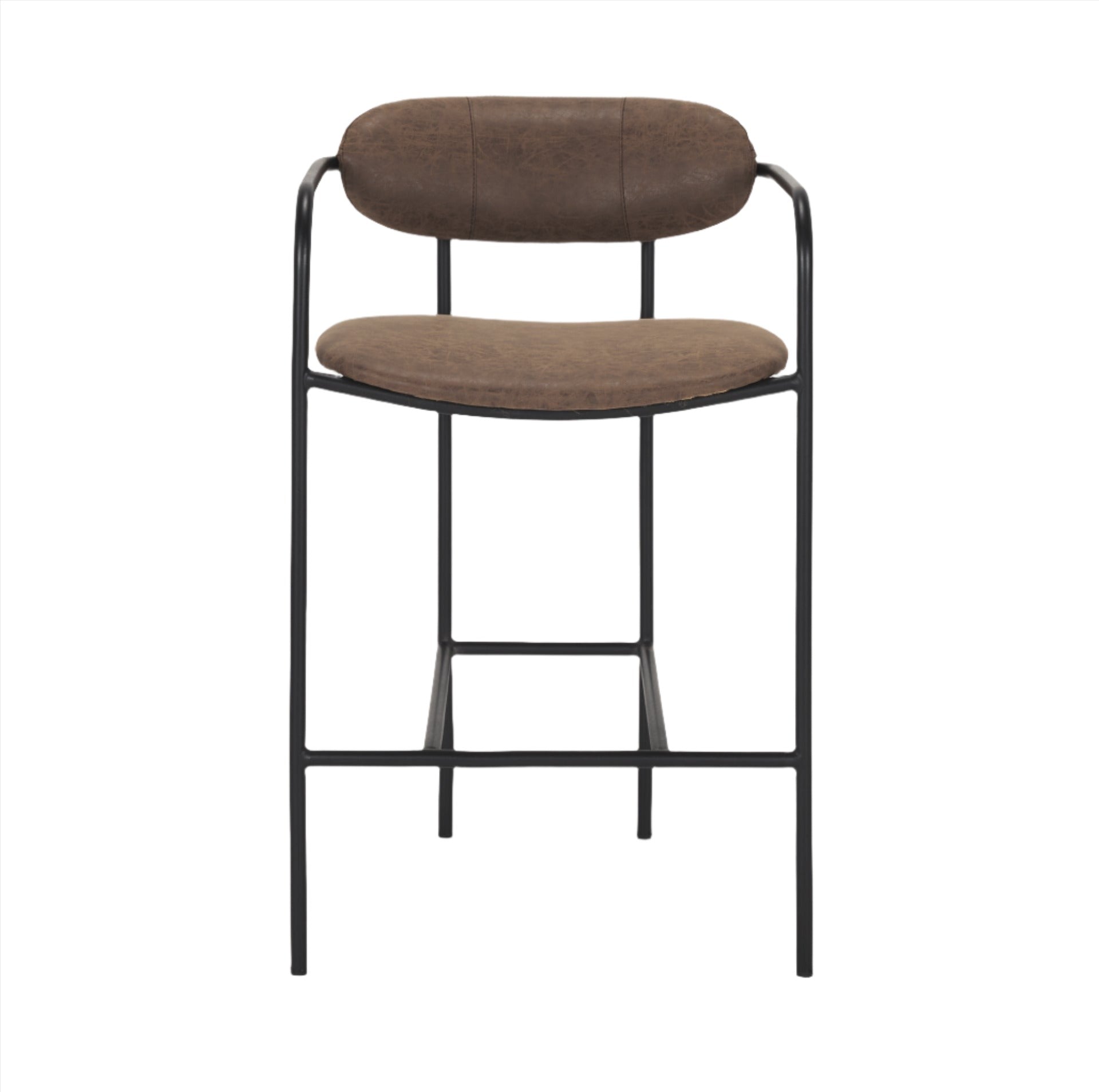 Parker Muted Brown Faux Leather Counter Stool