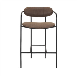 Parker Muted Brown Faux Leather Counter Stool