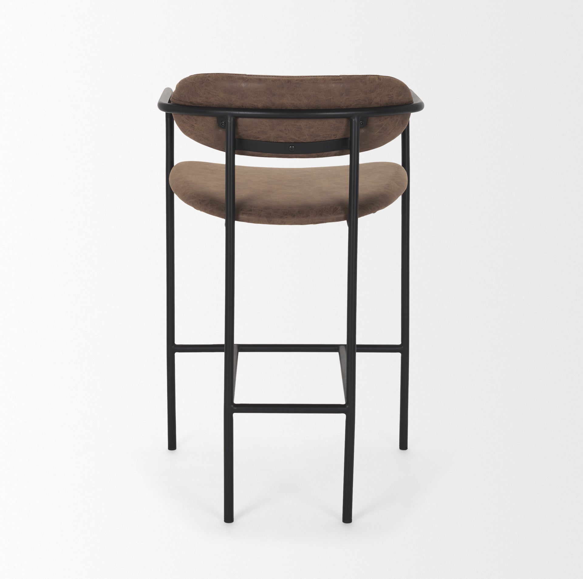 Parker Muted Brown Faux Leather Counter Stool