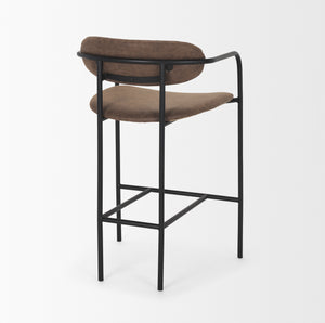 Parker Muted Brown Faux Leather Counter Stool