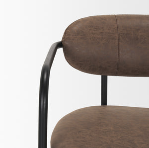 Parker Muted Brown Faux Leather Counter Stool