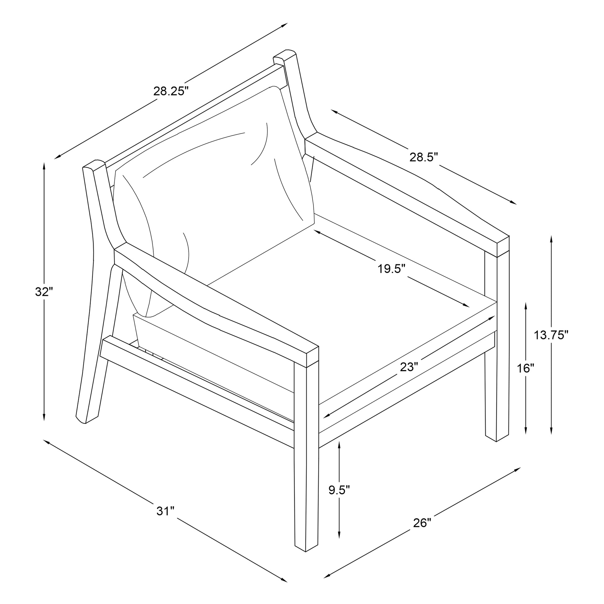 Svana Blue Natural Side Chair 2Pc
