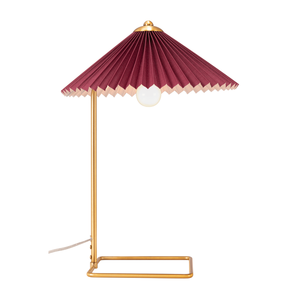 Charo Table Lamp Red & Gold