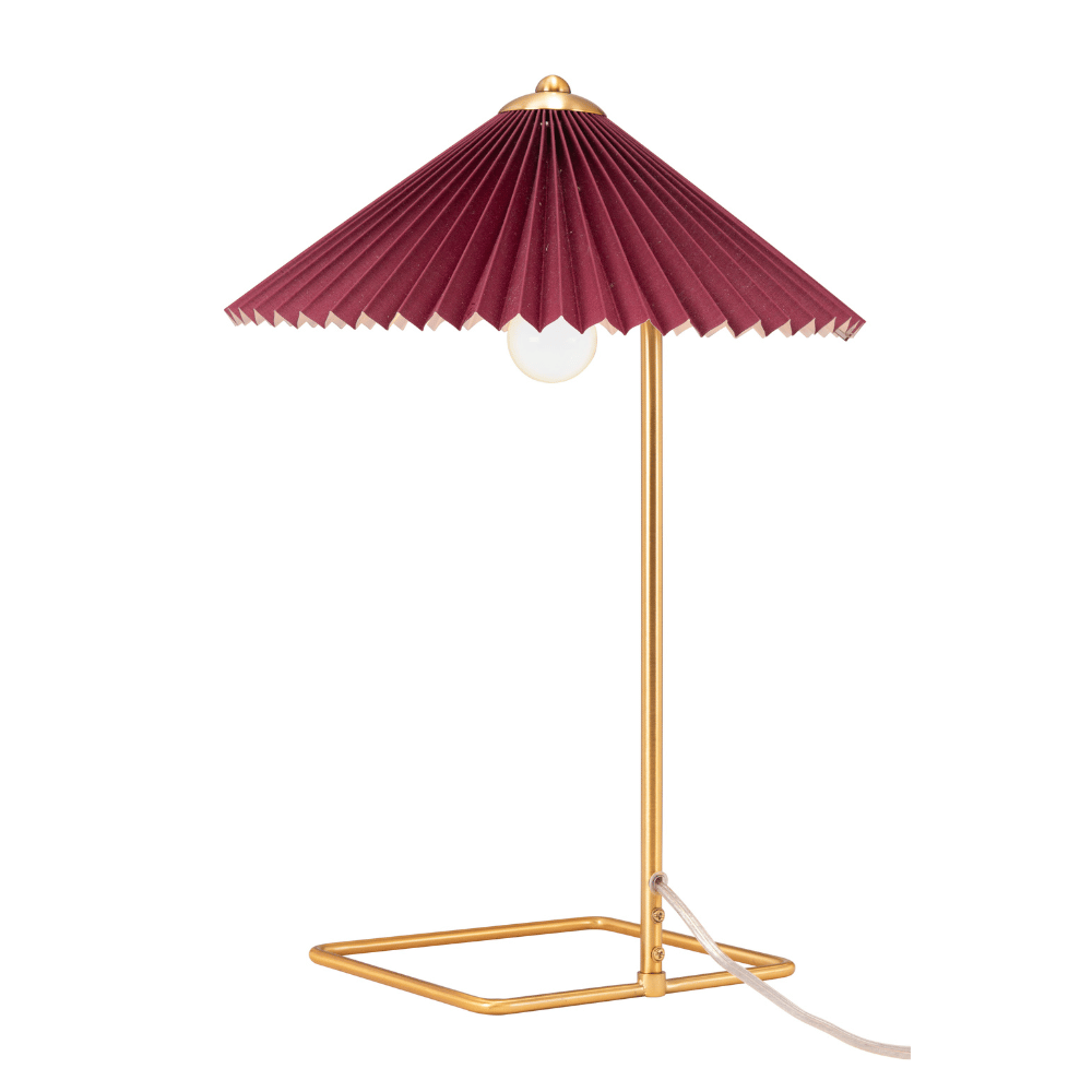 Charo Table Lamp Red & Gold