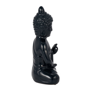Navy Blue Ceramic Seated Buddha - Elite Maison