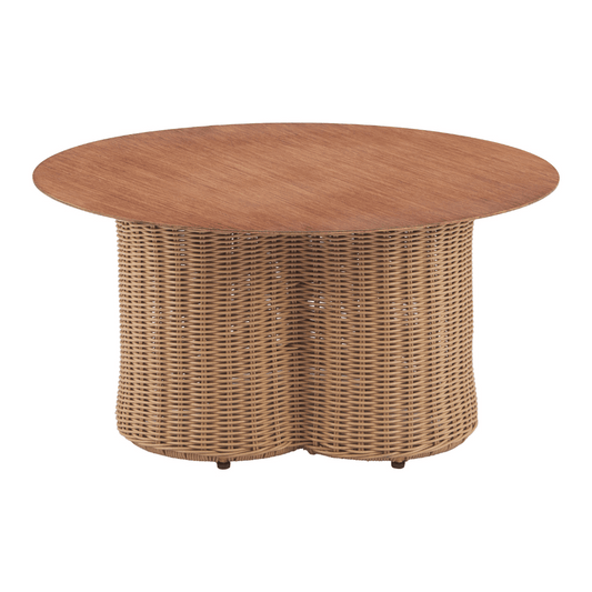 Zuo Soka Coffee Table in natural wood finish, modern rectangular coffee table with clean lines and smooth surface.