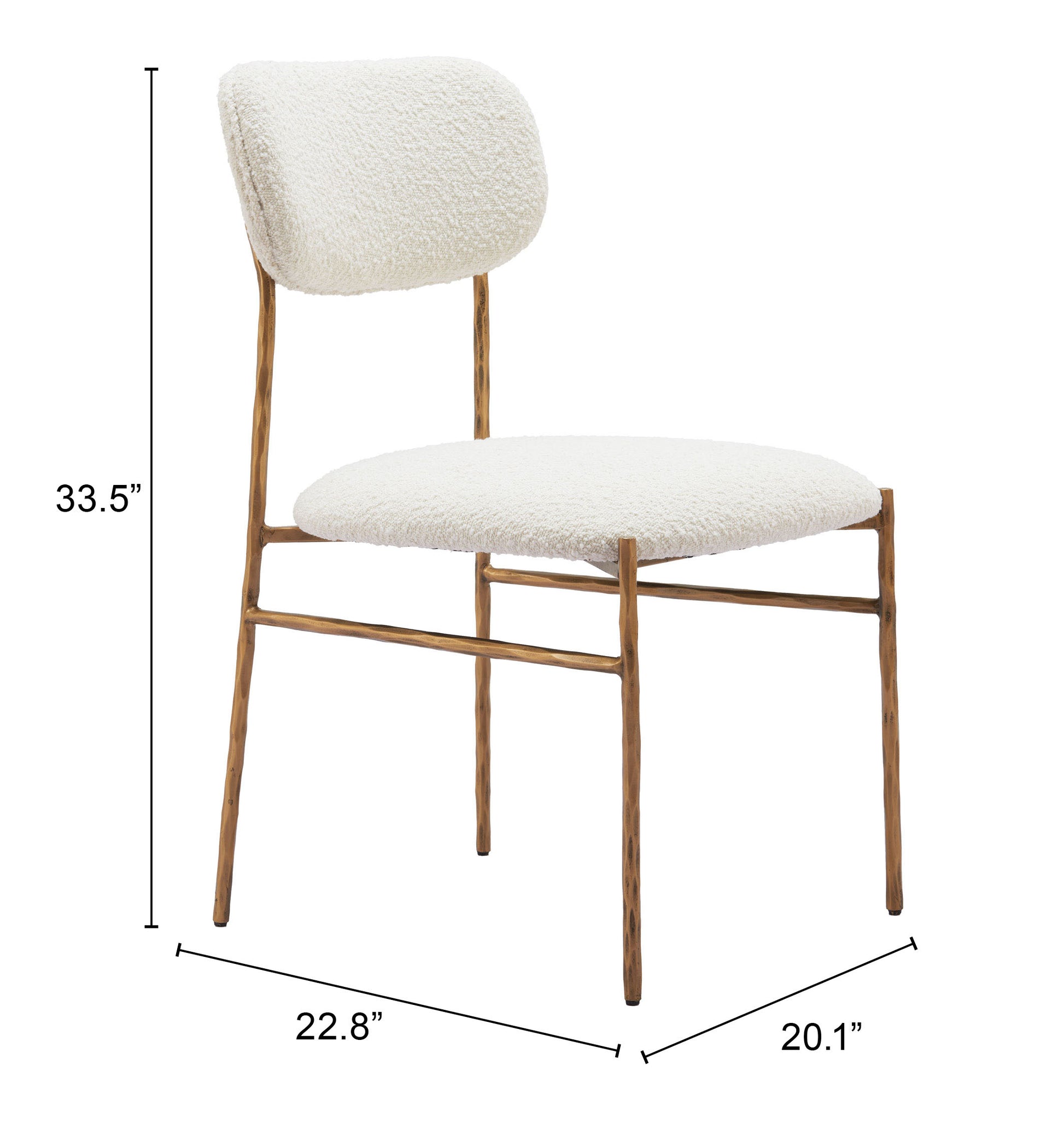 Sydhavnen Dining Chair Cream & Gold