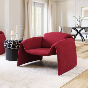 Horten Accent Chair Red - Elite Maison