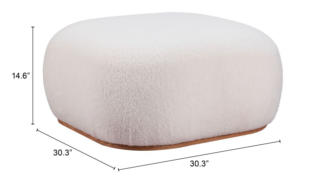 Azua Ottoman Cream - Elite Maison