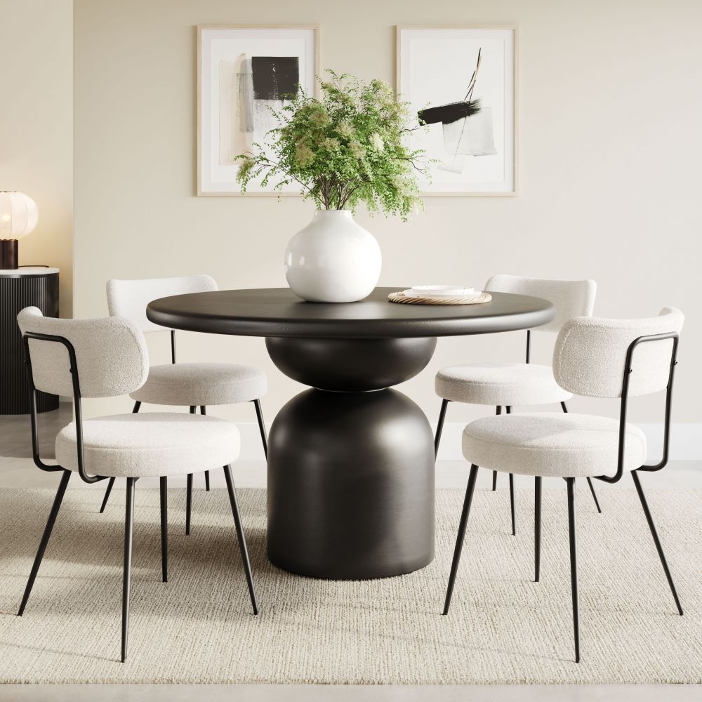 Hals Dining Table Black - Elite Maison