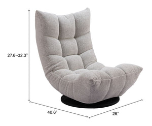 Down Go Swivel Chair Ash Gray - Elite Maison