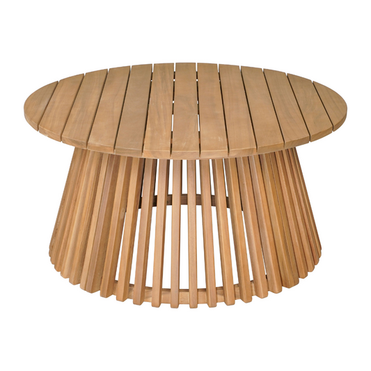 Zuo Zahara natural coffee table with wooden finish and modern design, featuring a rectangular top and sturdy legs.