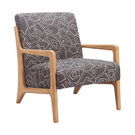 Runa Accent Chair Gray & Natural - Elite Maison