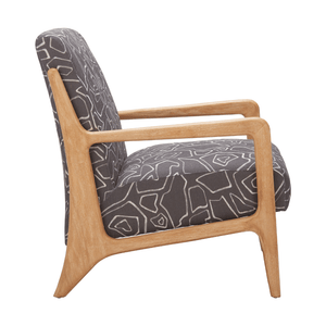 Runa Accent Chair Gray & Natural - Elite Maison