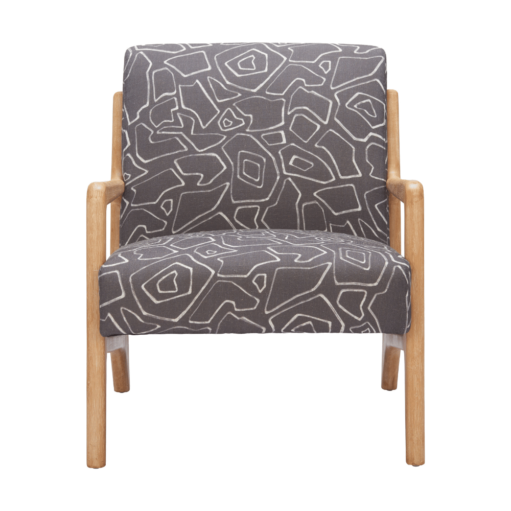Runa Accent Chair Gray & Natural - Elite Maison