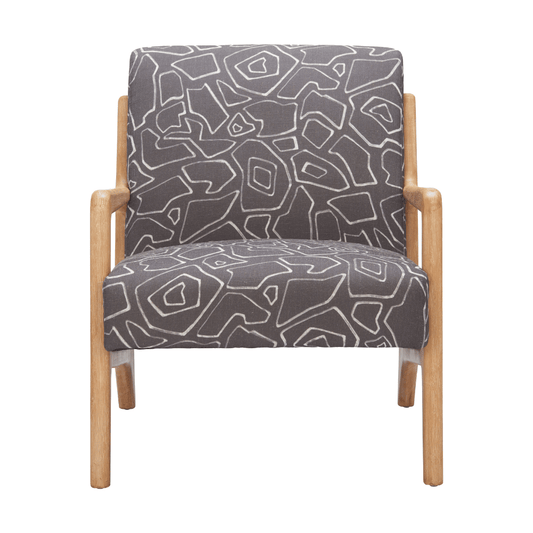 Runa Accent Chair Gray & Natural - Elite Maison