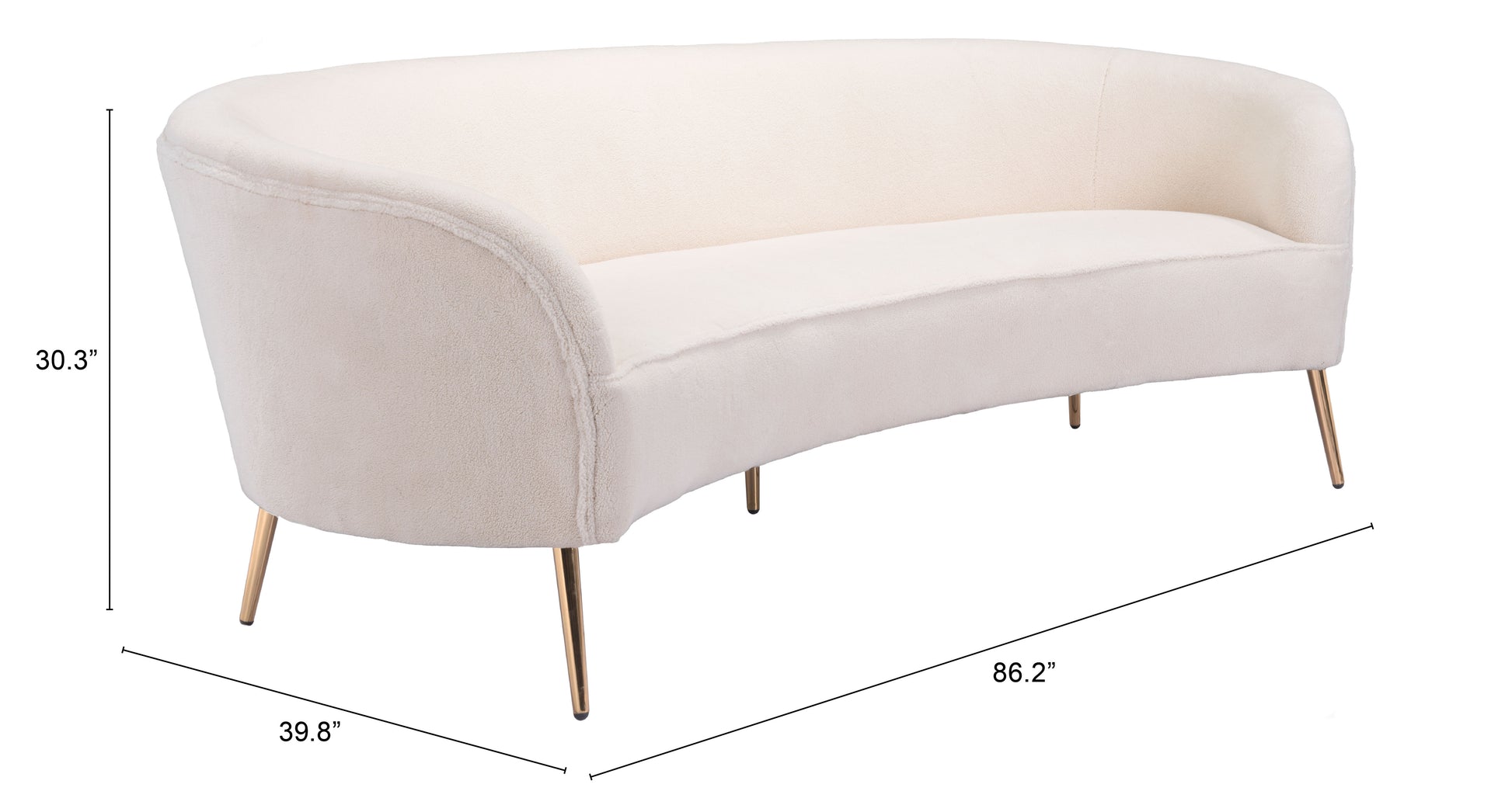 Luna Sofa Cream - Elite Maison