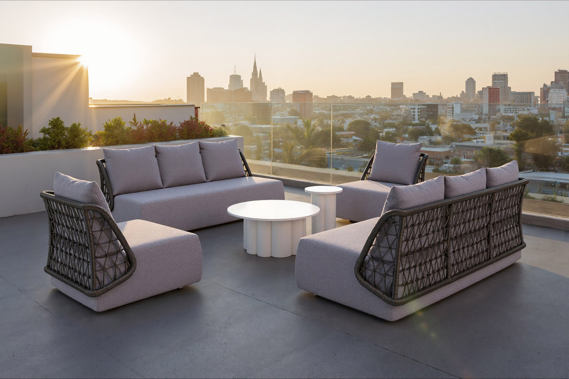 Palmier Coffee Table White - Elite Maison