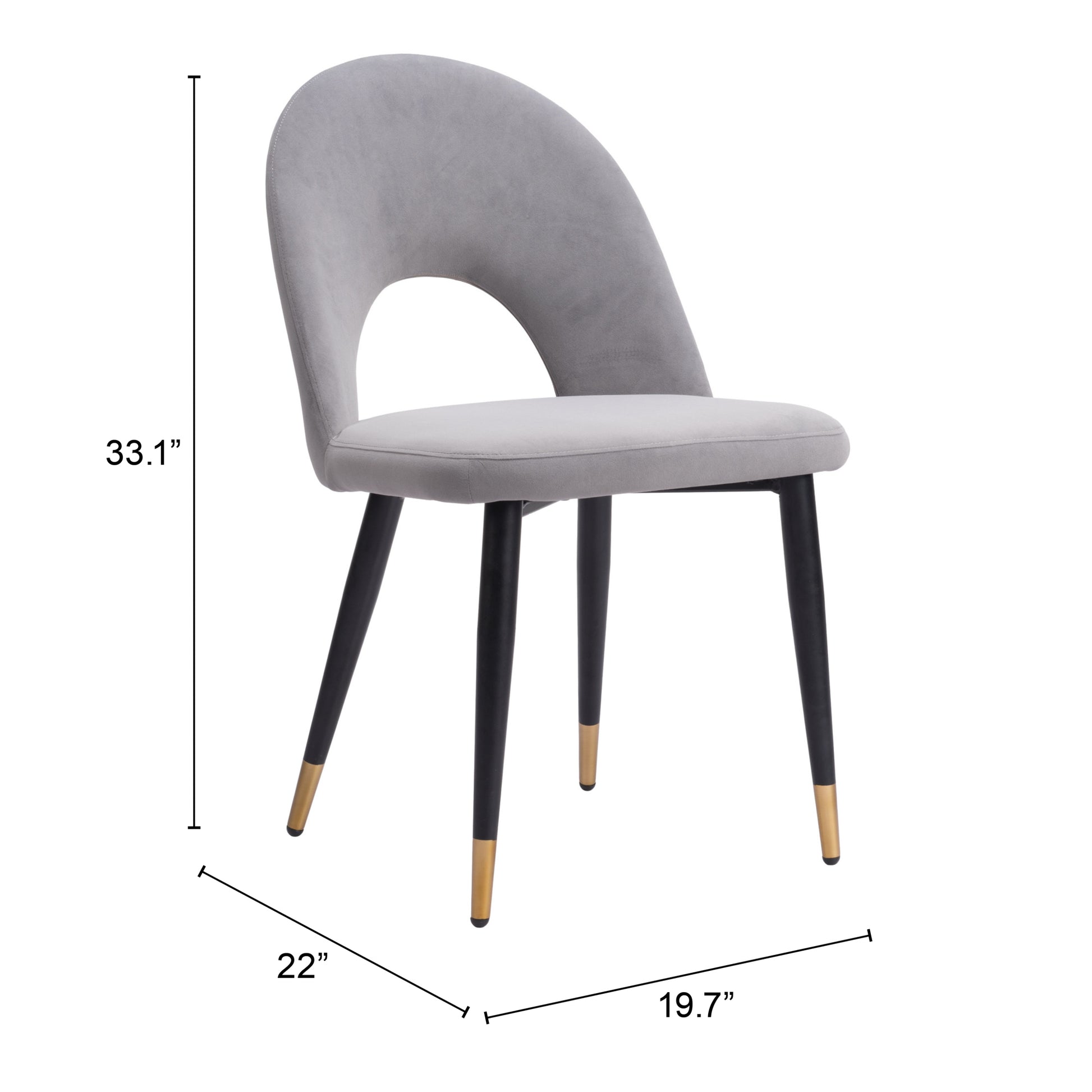 Menlo Dining Chair Gray - Set of 2
