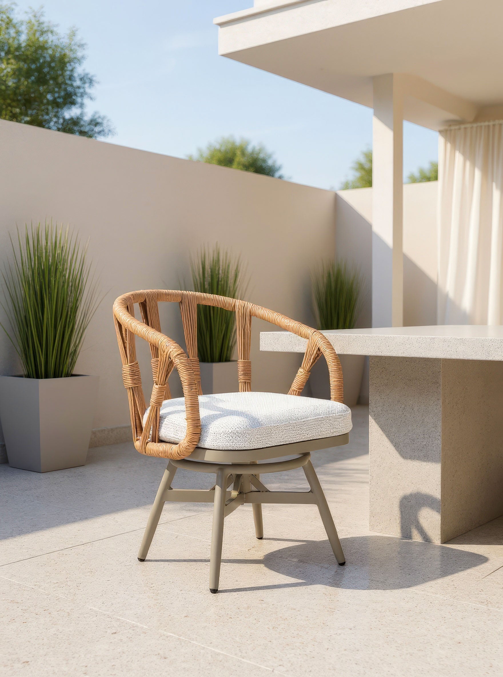 Safal Swivel Dining Chair Multicolor - Elite Maison