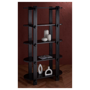 Benito 5 Shelf Wood Bookcase - Elite Maison