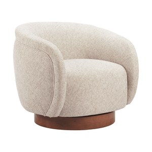 Vinta Swivel Chair Beige - Elite Maison