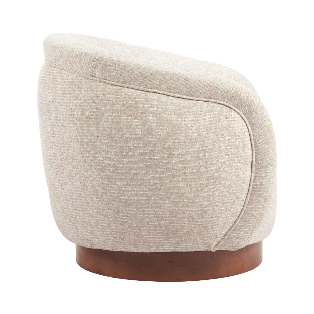 Vinta Swivel Chair Beige - Elite Maison