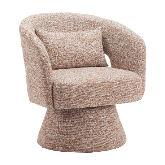 Liva Swivel Chair Frosty Brown - Elite Maison