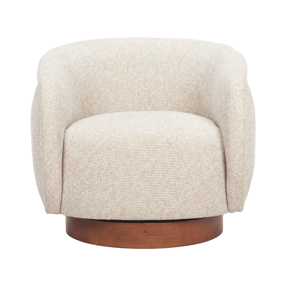 Vinta Swivel Chair Beige - Elite Maison